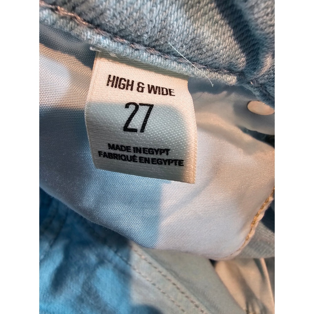 BDG Urban Outfitters High & Wide Leg Jeans Light Blue Wash Denim Size 27 - Picture 7 of 16